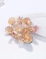 Fashion Colour Bird Brooch With Alloy Diamonds And Pearl Flowers