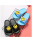 Fashion Caramel Colour Non-slip Smiley Face Indoor And Outdoor Parent-child Slippers
