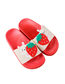 Fashion Strawberry Fruit Animal Hit Color Non-slip Soft Bottom Word Children Slippers