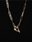 Fashion 40cm Thick Chain Micro-set Zircon Lightning Necklace