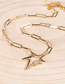 Fashion 50cm Thick Chain Micro-set Zircon Pentagram Necklace