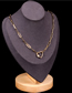 Fashion 50cm Thick Chain Necklace With Diamond Love Buckle