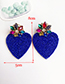 Fashion Royal Blue Love Pearl Stud Earrings