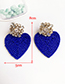 Fashion Blue Love Bead Stud Earrings
