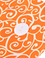 Fashion Orange Pattern Button Headband Elastic Wide Side Hair Band