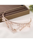 Fashion Golden Leaf Hand-woven Pearl Crystal Comb