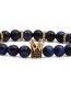 Fashion Tiger Eye Beads Tiger Eye Frosted Stone Woven Beaded Crown Diamond Bracelet