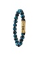 Fashion Royal Blue Suit Tiger Eye Bend Cross Diamond Ball Bead Bracelet