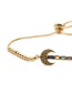 Fashion Golden Copper Micro-set Zirconium Moon Star Round Bead Adjustable Bracelet