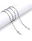 Fashion Silver Multicolored Square Crystal Stainless Steel Color-retaining Non-slip Glasses Chain