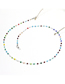 Fashion Silver Colorful Round Crystal Stainless Steel Chain Non-slip Glasses Chain
