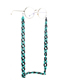 Fashion Blue Black Mixed Color Acrylic Leopard Tortoiseshell Amber Glasses Chain
