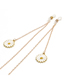 Fashion Golden Metal Small Daisy Flower Drop Oil Glasses Chain