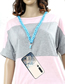 Fashion Pink Acrylic Solid Color Chain Hanging Neck Mobile Phone Chain
