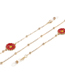 Fashion Red Non-slip Metal Clip Beads Small Daisy Glasses Chain