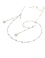 Fashion Silver Small Daisy Color-retaining Bead Glasses Chain
