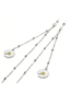 Fashion Silver Small Daisy Color-retaining Bead Glasses Chain