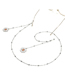Fashion Silver Lightning Daisy Color-retaining Bead Glasses Chain