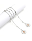 Fashion Silver Lightning Daisy Color-retaining Bead Glasses Chain