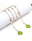 Fashion Green Daisy Color-preserving Bead Metal Chain Glasses Chain