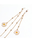 Fashion White Small Daisy Color Retaining Bead Metal Chain Glasses Chain