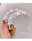Fashion White Imported Frosted Pearl Bow Fine-edged Headband