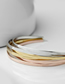 Fashion Rose Gold Stainless Steel C-shaped Opening Bracelet