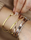 Fashion Steel Color Stainless Steel C-shaped Opening Bracelet