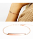 Fashion Steel Color Stainless Steel Word Smile Stitching Chain Bracelet