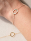 Fashion 14k Gold Hollow Round Adjustable Chain Bracelet