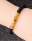 Fashion Red Frosted Tiger Eye Beaded Elastic Bracelet