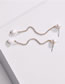 Fashion Grey Pearl Natural Freshwater Pearl And Diamond Claw Chain Earrings