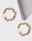 Fashion Golden Geometric Weave Winding Golden Beads Earrings