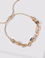 Fashion Golden Copper Chain Pig Nose Chain Hollowed Out Pullable Bracelet