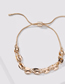 Fashion Golden Copper Chain Pig Nose Chain Hollowed Out Pullable Bracelet