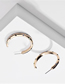 Fashion Golden Geometric C-shaped Diamond Earrings