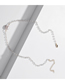 Fashion White Natural Shell Pearl Crystal Bead Alloy Necklace