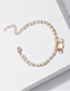 Fashion Navy Blue Crystal Bead Chain Alloy Resin Bracelet