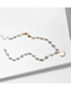Fashion Gray Natural Stone Beads Alloy Chain Necklace