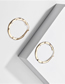 Fashion Gold Brass Geometric Thump Earrings