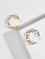 Fashion Gold Alloy Hollow Twist Chain C Earrings