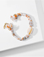 Fashion Orange Natural Shell Pearl Color Silk Braided Alloy Bracelet