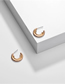 Fashion Golden Small Alloy Geometric Semicircle Snail Earrings