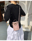 Fashion Black Stone Cross Stitch Shoulder Bag