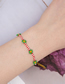 Fashion Green + Yellow Imported Rice Beads Hand-woven Flower Bracelet