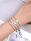 Fashion Diamond Hand-woven Rice Beads Eye Adjustable Bracelet