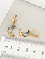Fashion Golden Micro-set Zircon Alloy Moon Hollow Earrings