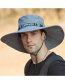 Fashion Big Eaves Light Gray Breathable Anti-ultraviolet Splicing Mesh Foldable Fisherman Hat
