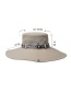 Fashion Big Eaves Dark Gray Breathable Anti-ultraviolet Splicing Mesh Foldable Fisherman Hat
