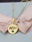 Fashion Gold-plated Copper Electroplated Zircon Letters Love Hollow Necklace